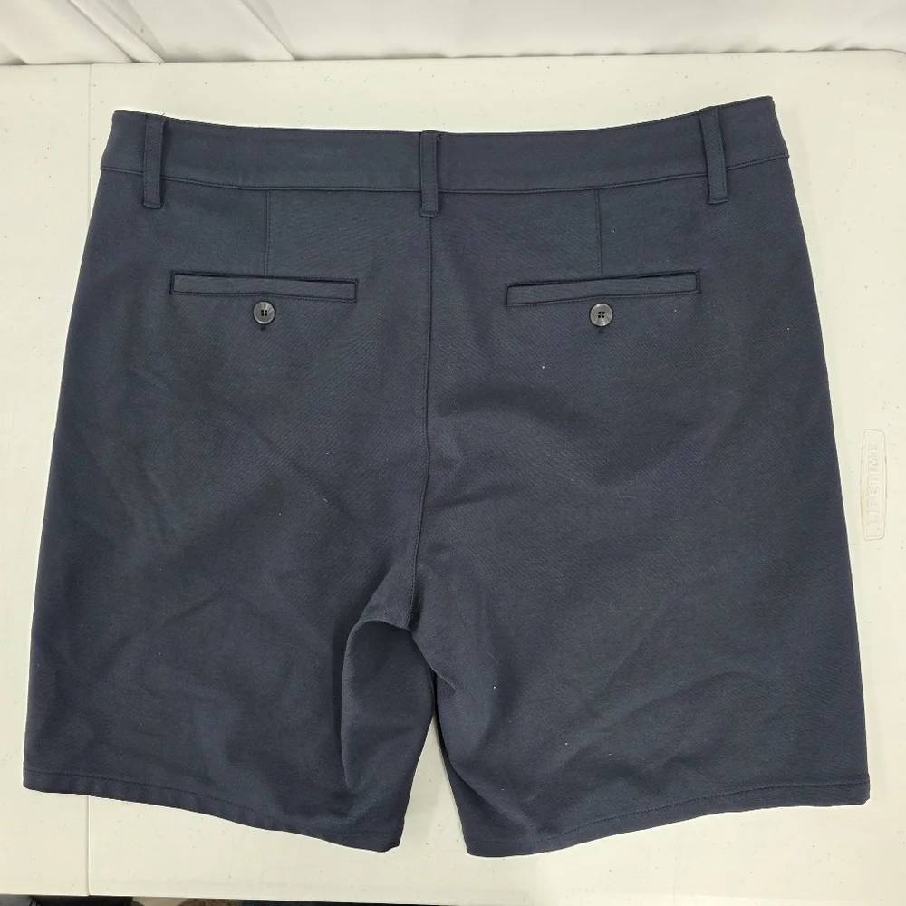 Paige Rickson Stretch Chino Trouser Shorts Men's Size 34 Dark Blue Transend Knit